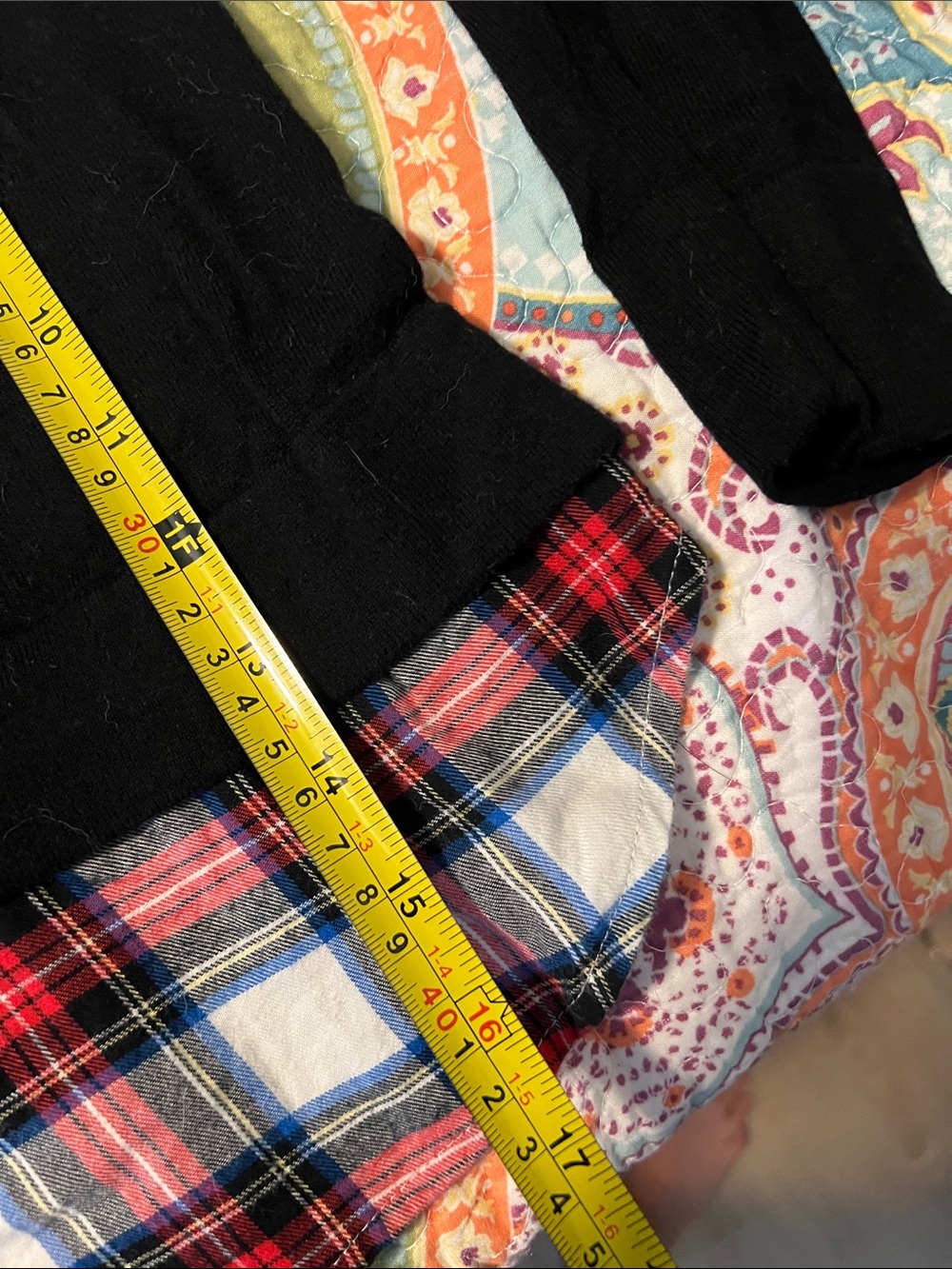 J. Crew Black Sweater with Red & Blue Plaid Shirt Detail - Picture 8 of 8